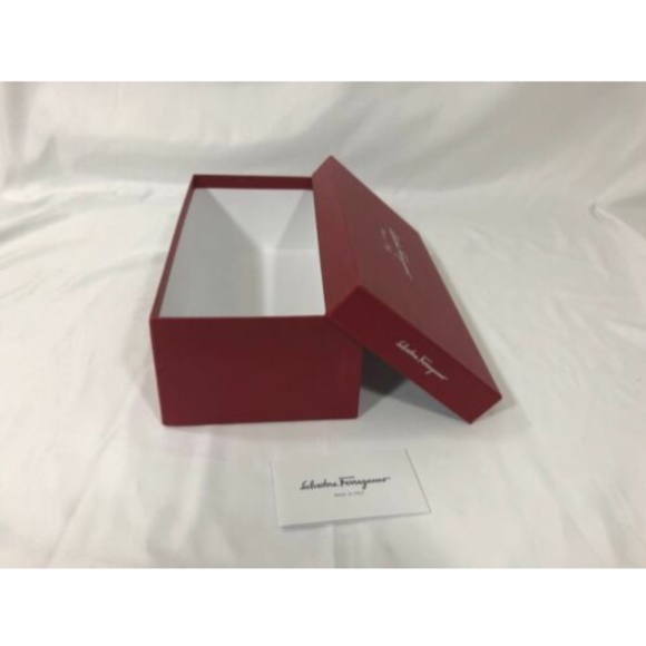 Salvatore Ferragamo Empty Shoes Gift Box Red 5.6" x 12.5" x 3.5" - Picture 6 of 12